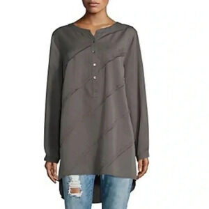 Nic+Zoe Tranquil Tunic Top, Warm Grey (Med)